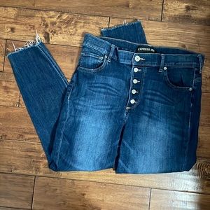 Women’s express jeans. Cropped legging high-rise size 16